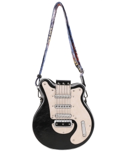 Guitar Shape Crossbody Bag 34-2021 BLACK